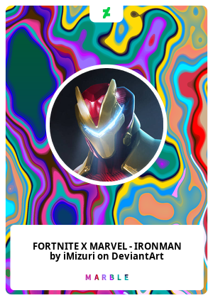 marble card 11091 created from page https www deviantart com imizuri art fortnite x marvel ironman 744026455 - imagenes de fortnite x marvel