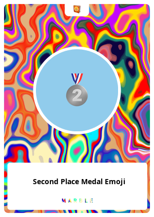 Second Place Medal Emoji Marble Card Marble Cards Info Second Place Medal Emoji Marble Card Marble Cards Info