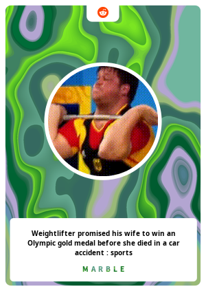 Nft Weightlifter promised his wife to win an Olympic gold medal before she died in a car accident : sports