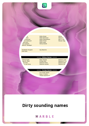 dirty sounding names