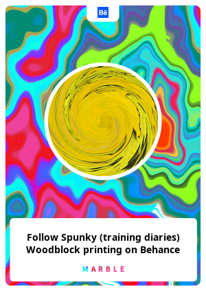 Nft Follow Spunky (training diaries) Woodblock printing on Behance