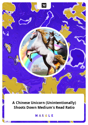 A Chinese Unicorn (Unintentionally) Shoots Down Medium's Read Ratio