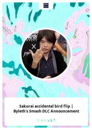 Sakurai accidental bird flip | Byleth's Smash DLC Announcement