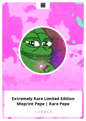 Extremely Rare Limited Edition Misprint Pepe | Rare Pepe - Marble.Card  #74493 - Marble Cards Info