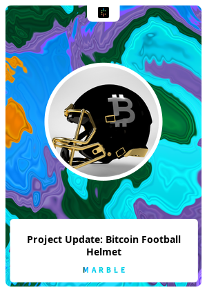 Project Update: Bitcoin Football Helmet