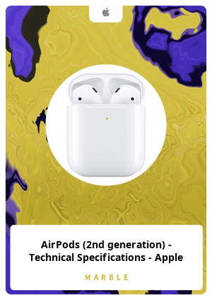 AirPods (2nd generation) - Technical Specifications - Apple