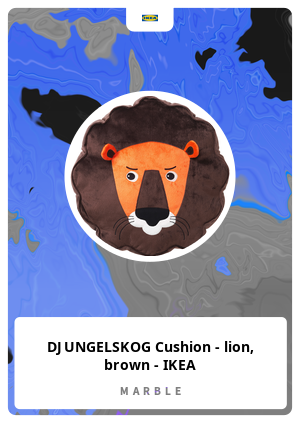 DJUNGELSKOG Cushion - lion, brown - IKEA
