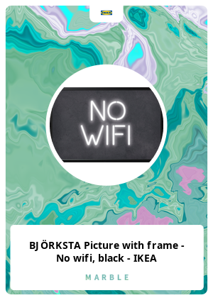 BJÖRKSTA Picture with frame - No wifi, black - IKEA