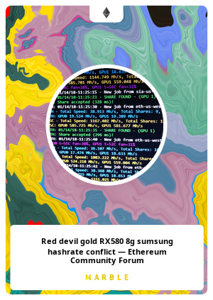 Red devil gold RX580 8g sumsung hashrate conflict — Ethereum Community Forum