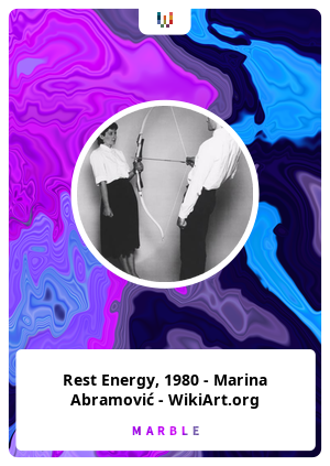 Rest Energy, 1980 - Marina Abramović - WikiArt.org