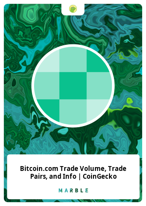 Bitcoin.com Trade Volume, Trade Pairs, and Info | CoinGecko