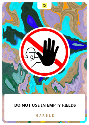 DO NOT USE IN EMPTY FIELDS