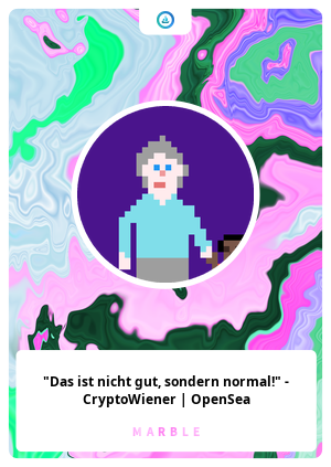 "Das ist nicht gut, sondern normal!" - CryptoWiener | OpenSea
